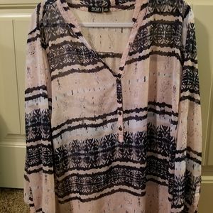 Pink and blue blouse